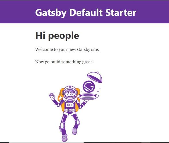 Gatsby starter home page